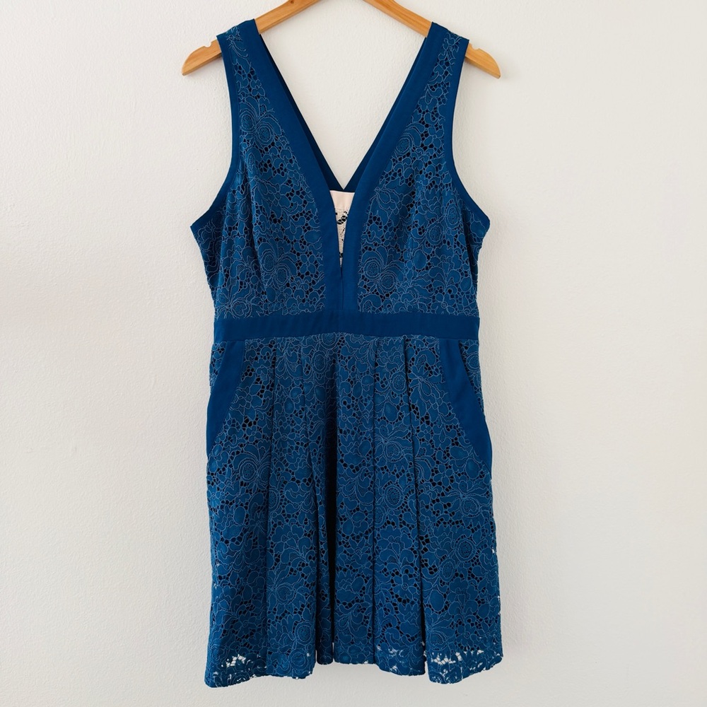 Free People Lovely in Lace Dress - Royal Blue